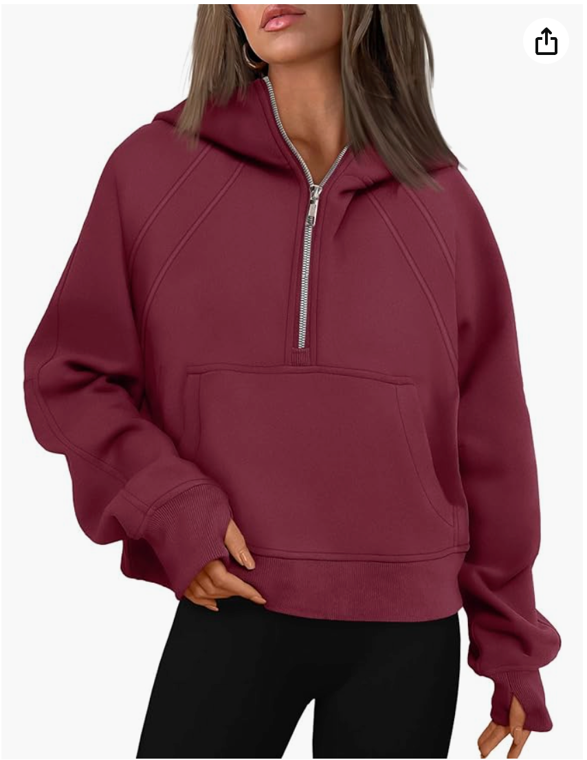 Women's Pullover Half Zip Sweatshirt