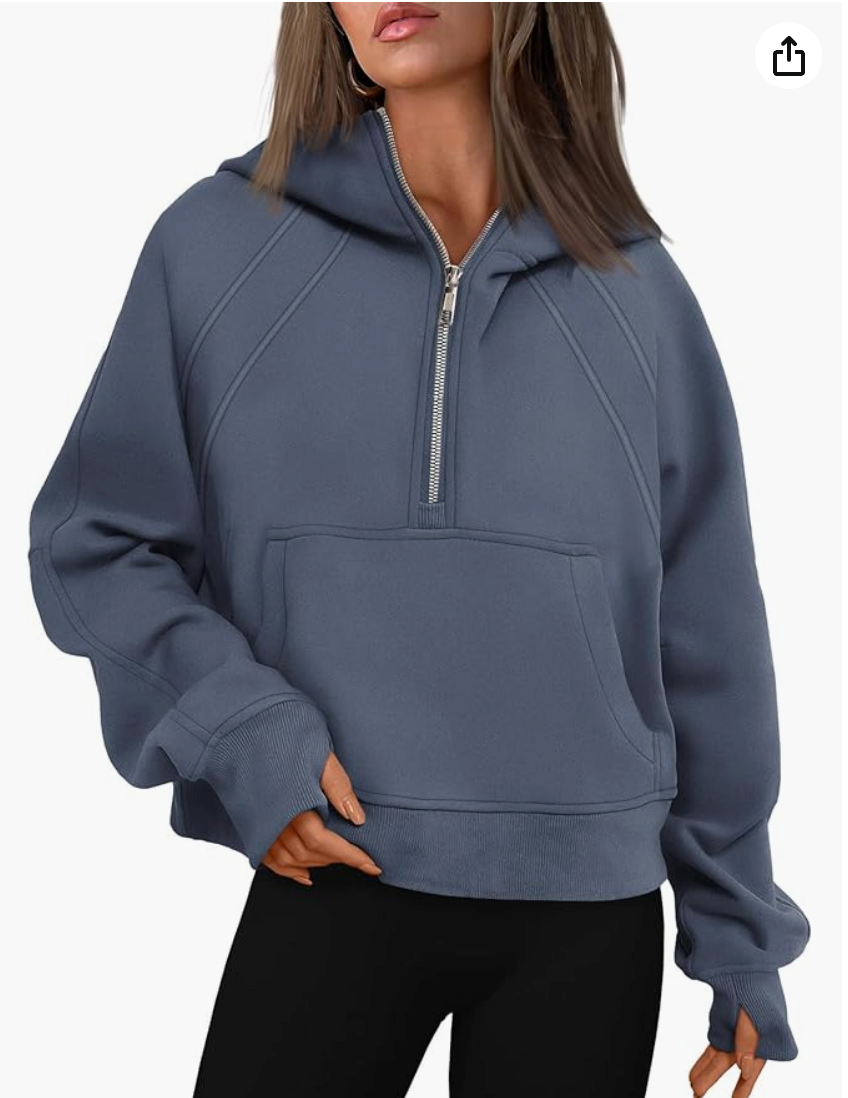 Women's Pullover Half Zip Sweatshirt